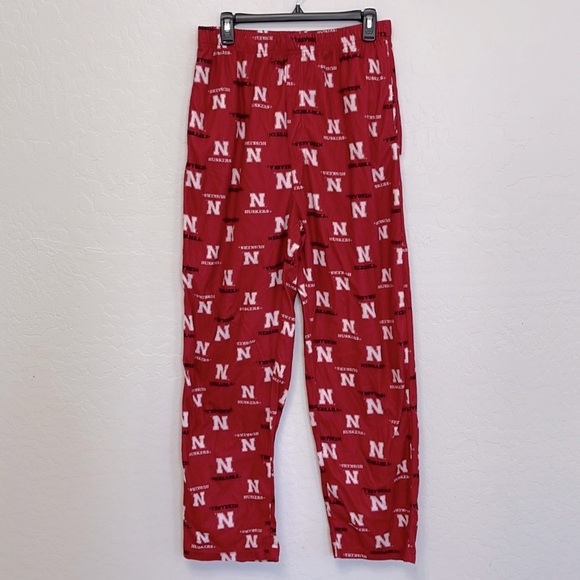 Genuine Stuff Pants Mens Nebraska Cornhuskers Medium Red Pajama